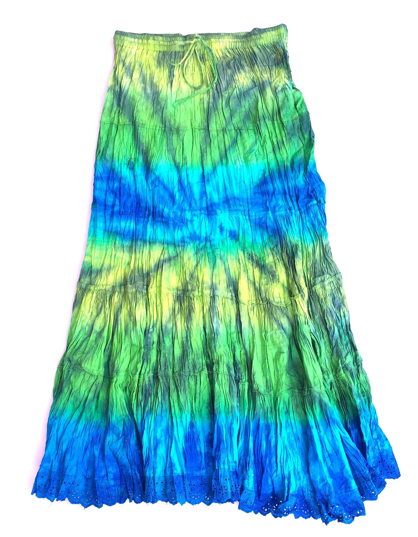 Women's Hippie Bohemian GypsyTie Dye Long Skirt - Assorted
