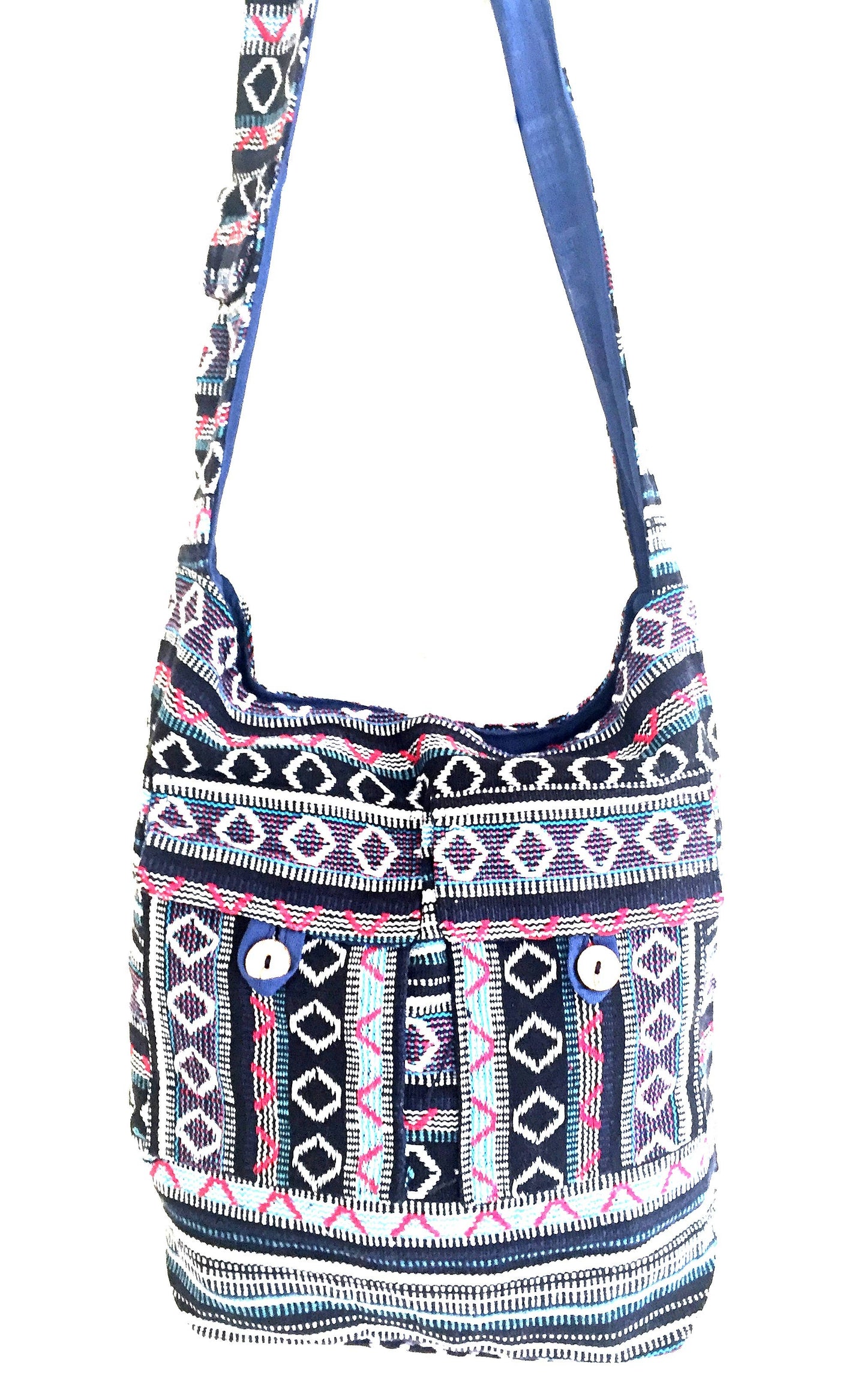 Large Shoulder Tote Bag Boho Hippie Casual Tote Ikat Designs