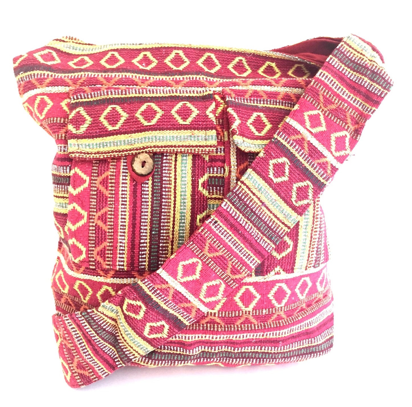 Large Shoulder Tote Bag Boho Hippie Casual Tote Ikat Designs
