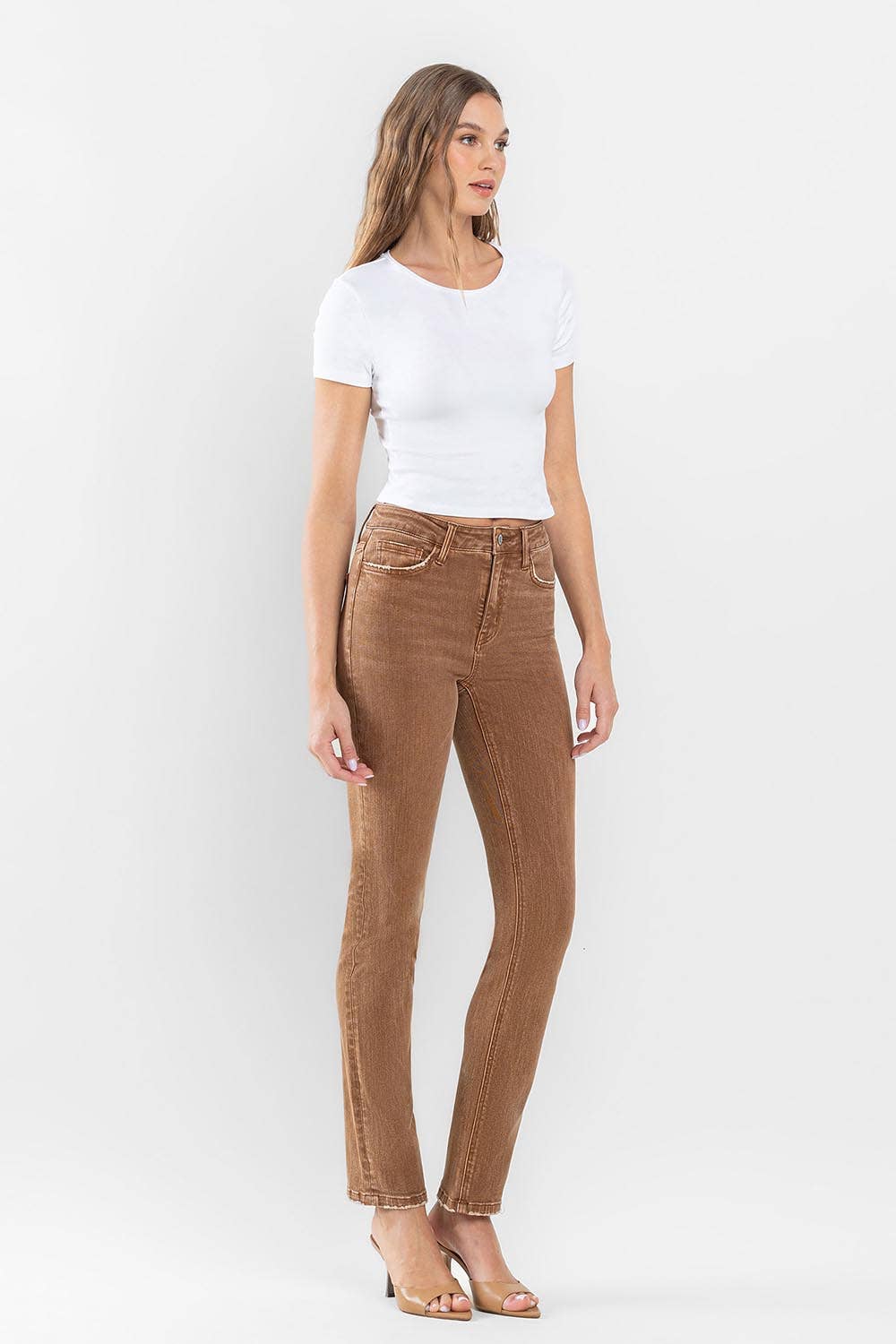 HIGH RISE SLIM STRAIGHT JEANS F5516TOF