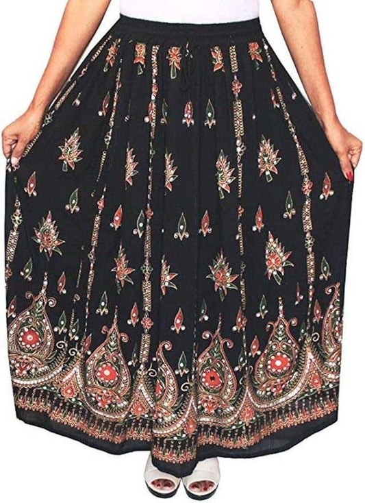 Women's Hippie Bohemian Gypsy Sequin Long Skirt - Assorted