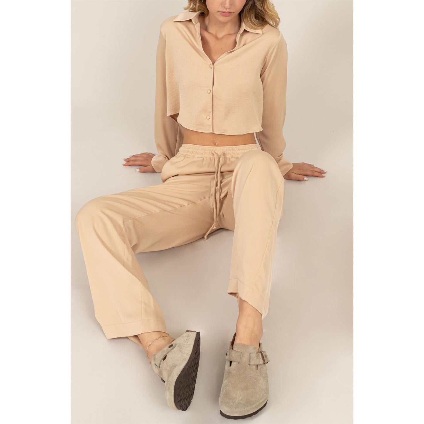 DZ24F305-RELAXED DRAWSTRING WAIST PANTS