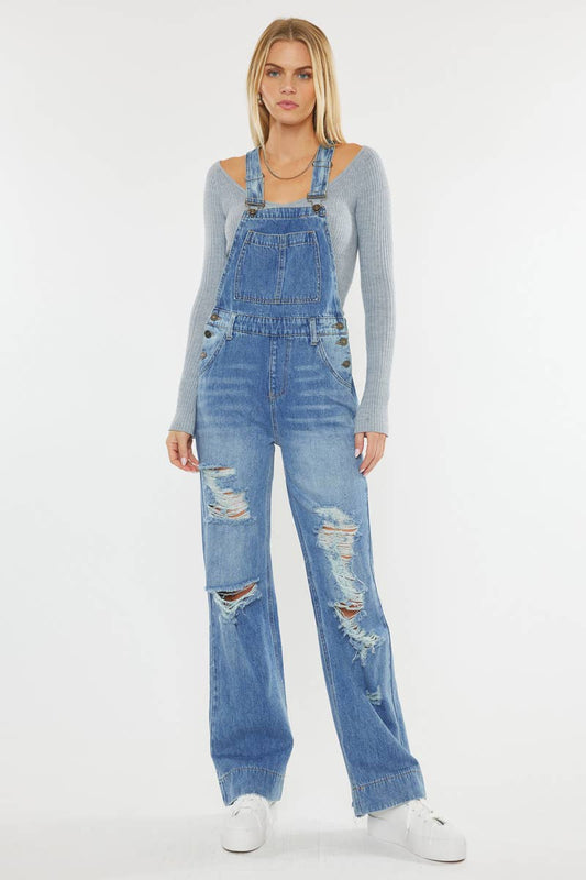 Kancan Overalls Medium Stone Wash