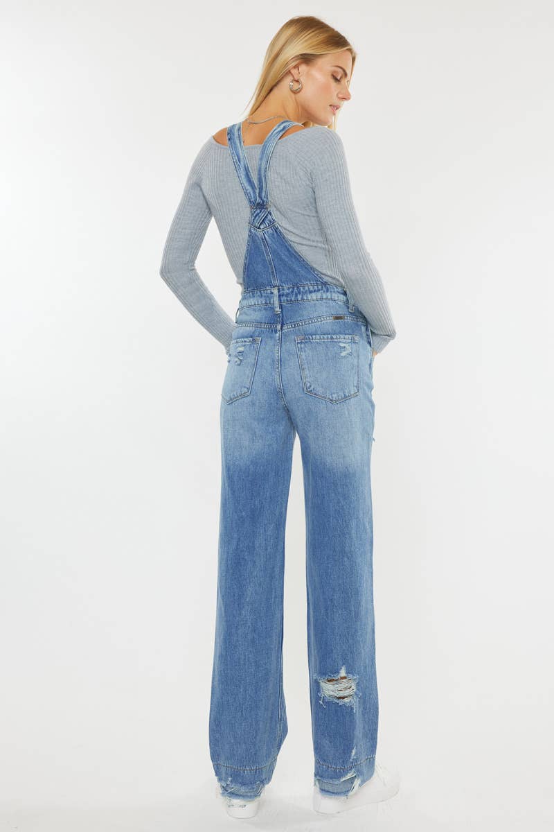 Kancan Overalls Medium Stone Wash