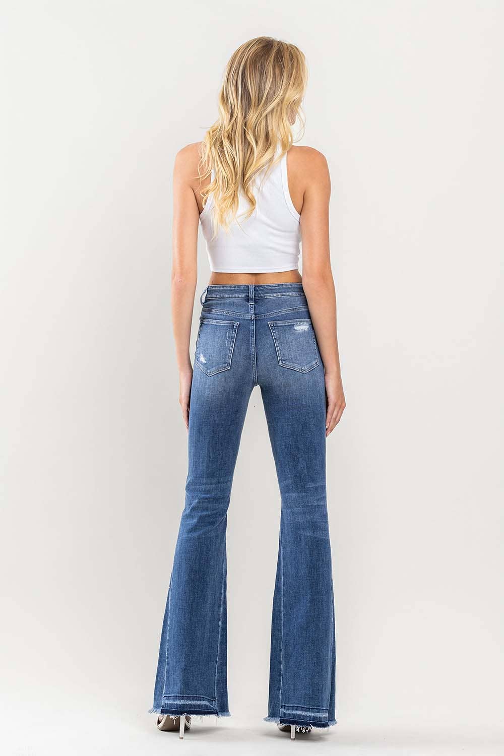 Flying Monkey HIGH RISE DISTRESSED FLARE JEANS