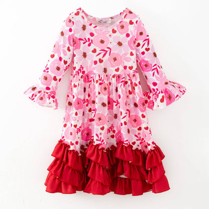 Cherry Poppy Maxi Girls Dress