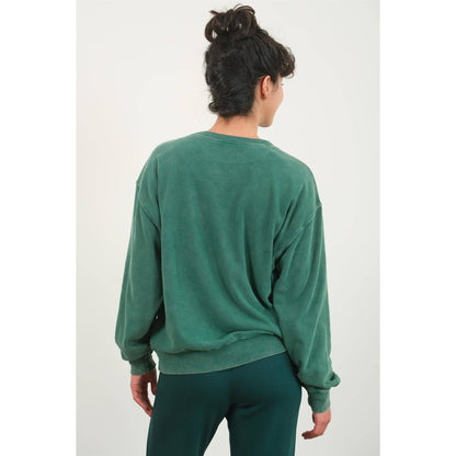 DZ24E438-Drop Shoulders Crew Neck Sweatshirt