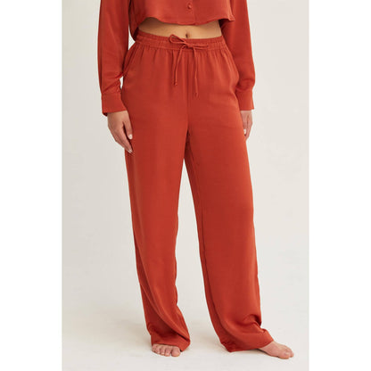 DZ24F305-RELAXED DRAWSTRING WAIST PANTS
