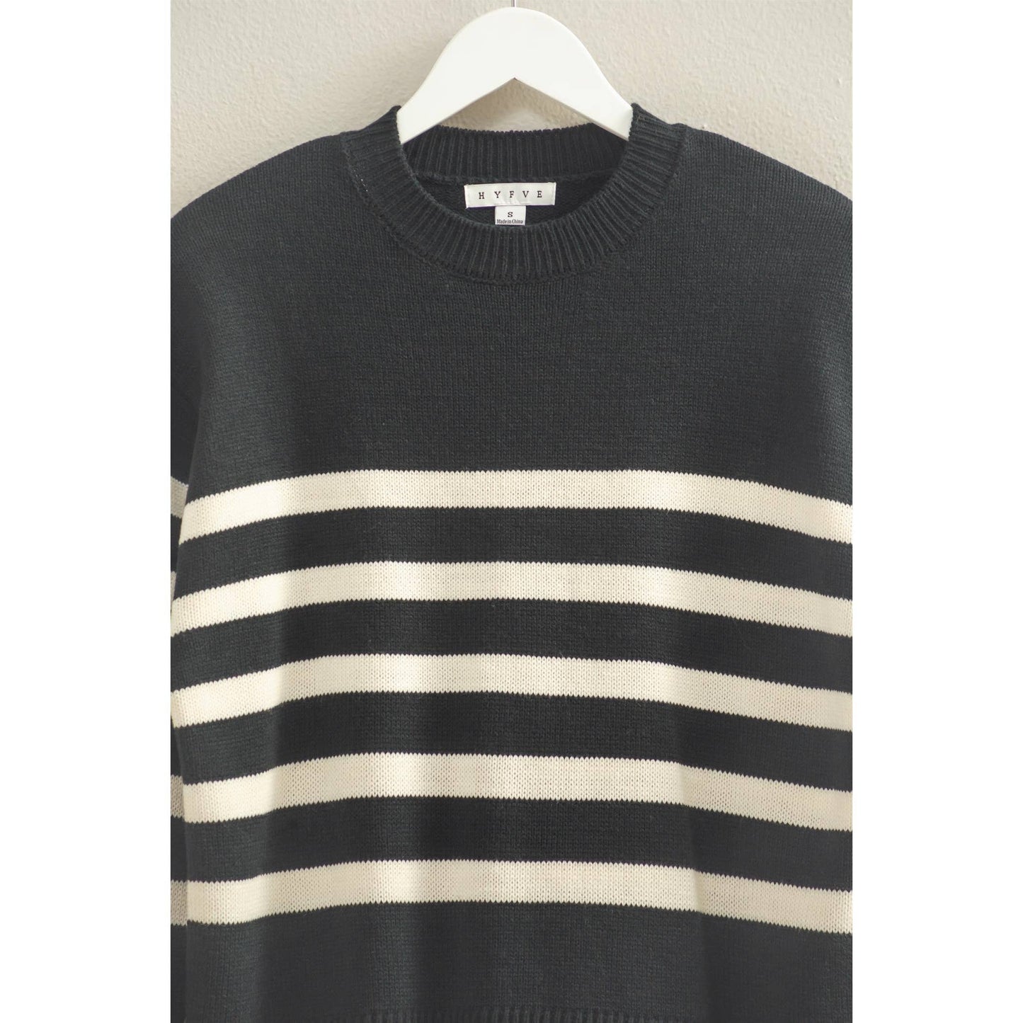 Striped Casual Crew Neck Soft Sweater