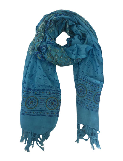 Block Printed Mandala Sarong Beach Cover Up Wrap Blanket