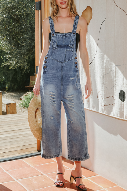 Rugged Chic Denim Overalls