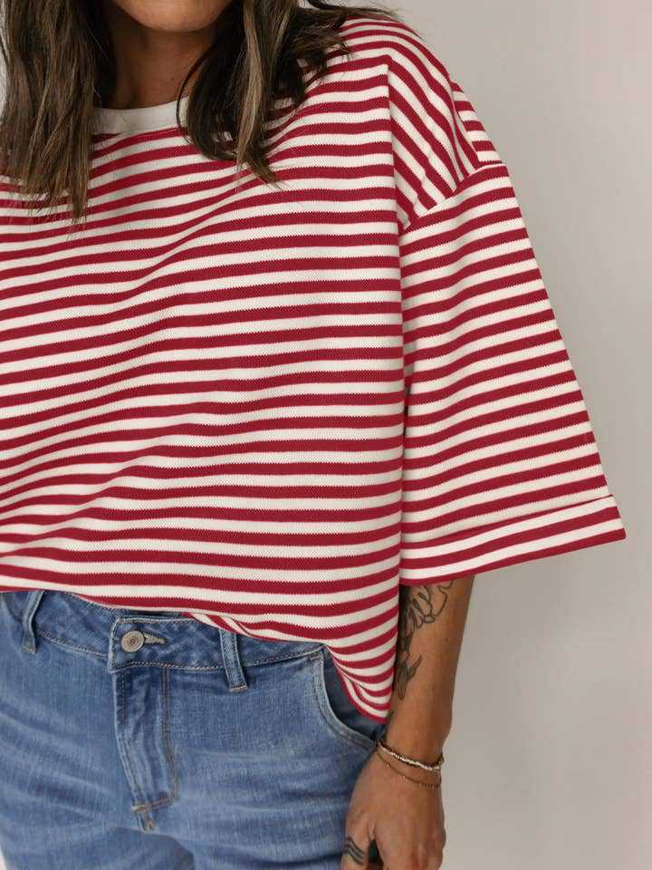 Green Striped Knit Back Bow Tie Open Back Top Women