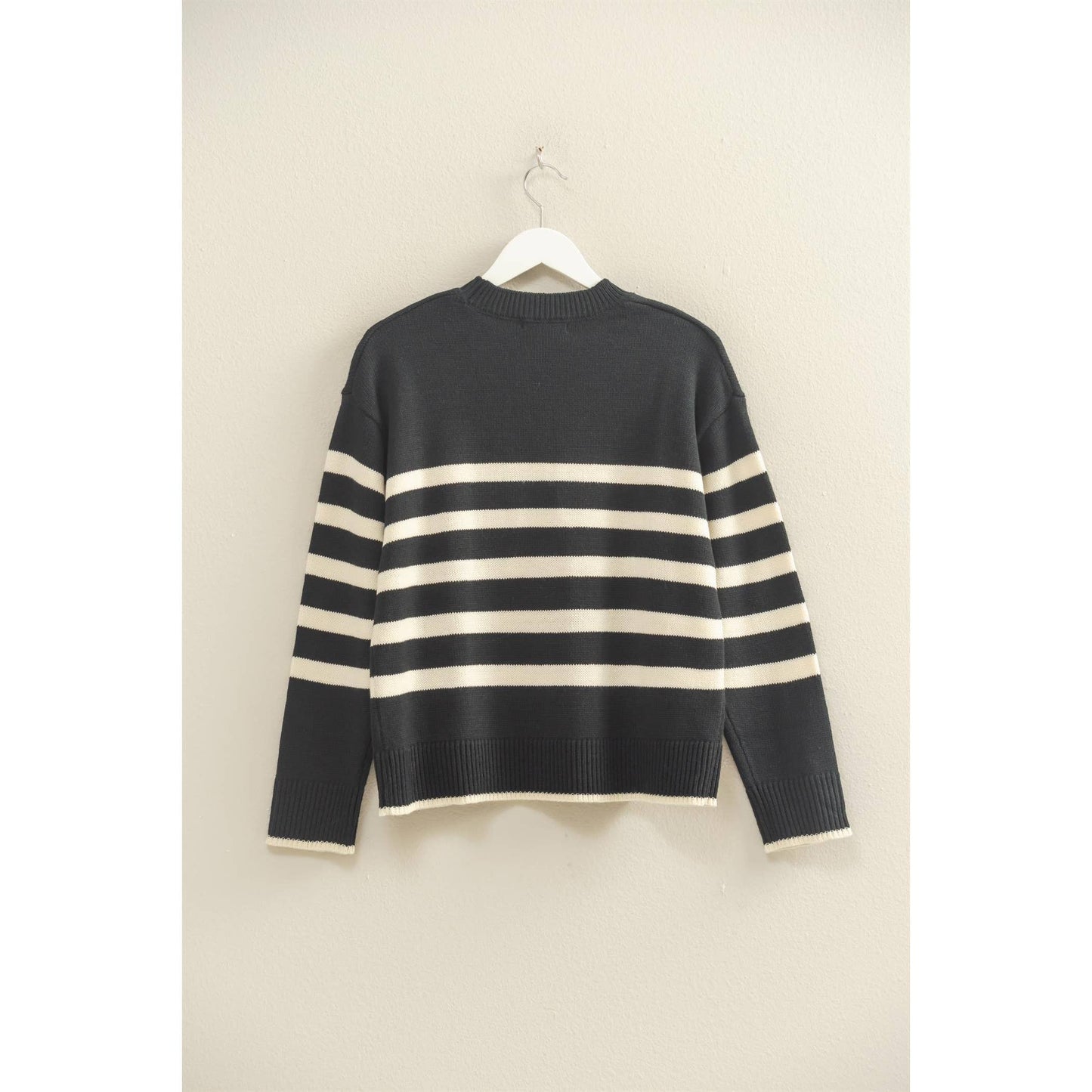 Striped Casual Crew Neck Soft Sweater