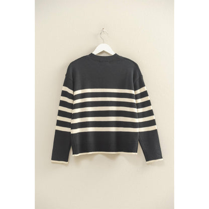 Striped Casual Crew Neck Soft Sweater