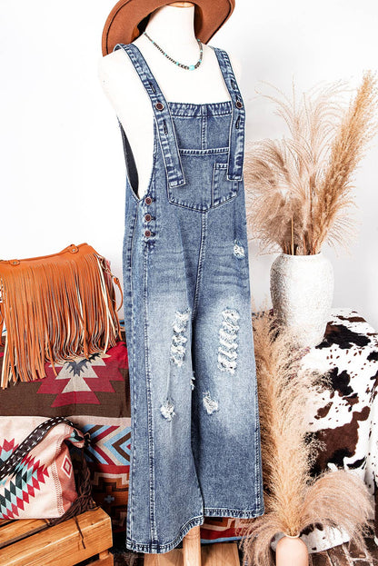 Rugged Chic Denim Overalls