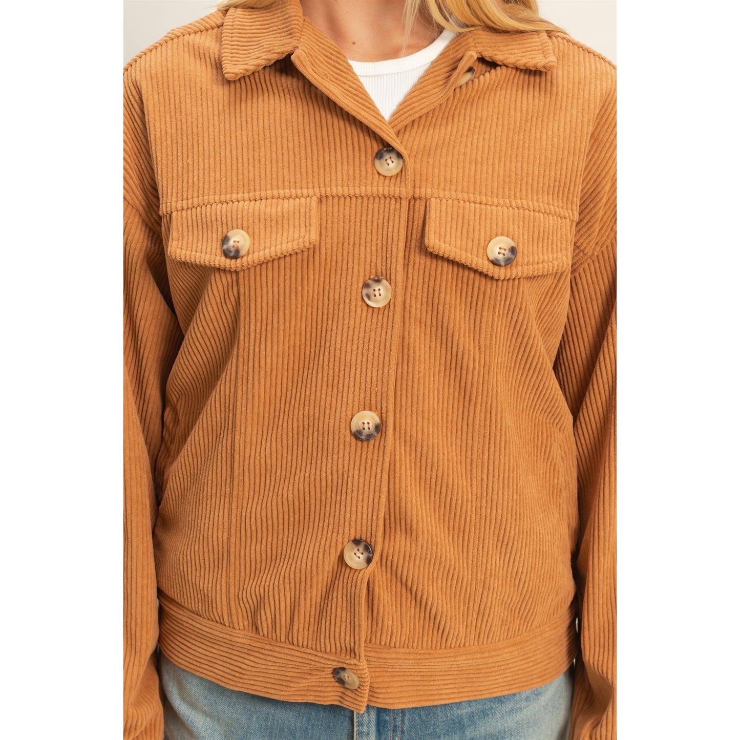 Corduroy Flap Pocket Jacket