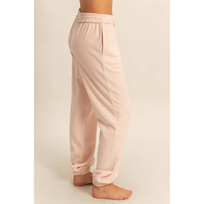 Reverse Seam High-Waisted Jogger Pants
