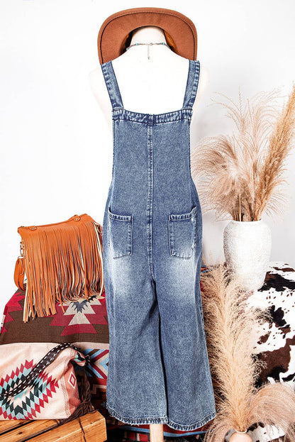 Rugged Chic Denim Overalls