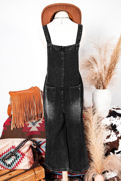 Rugged Chic Denim Overalls