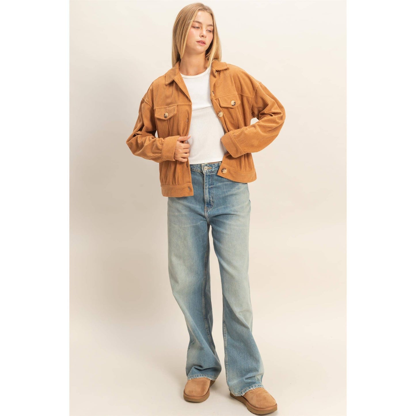 Corduroy Flap Pocket Jacket