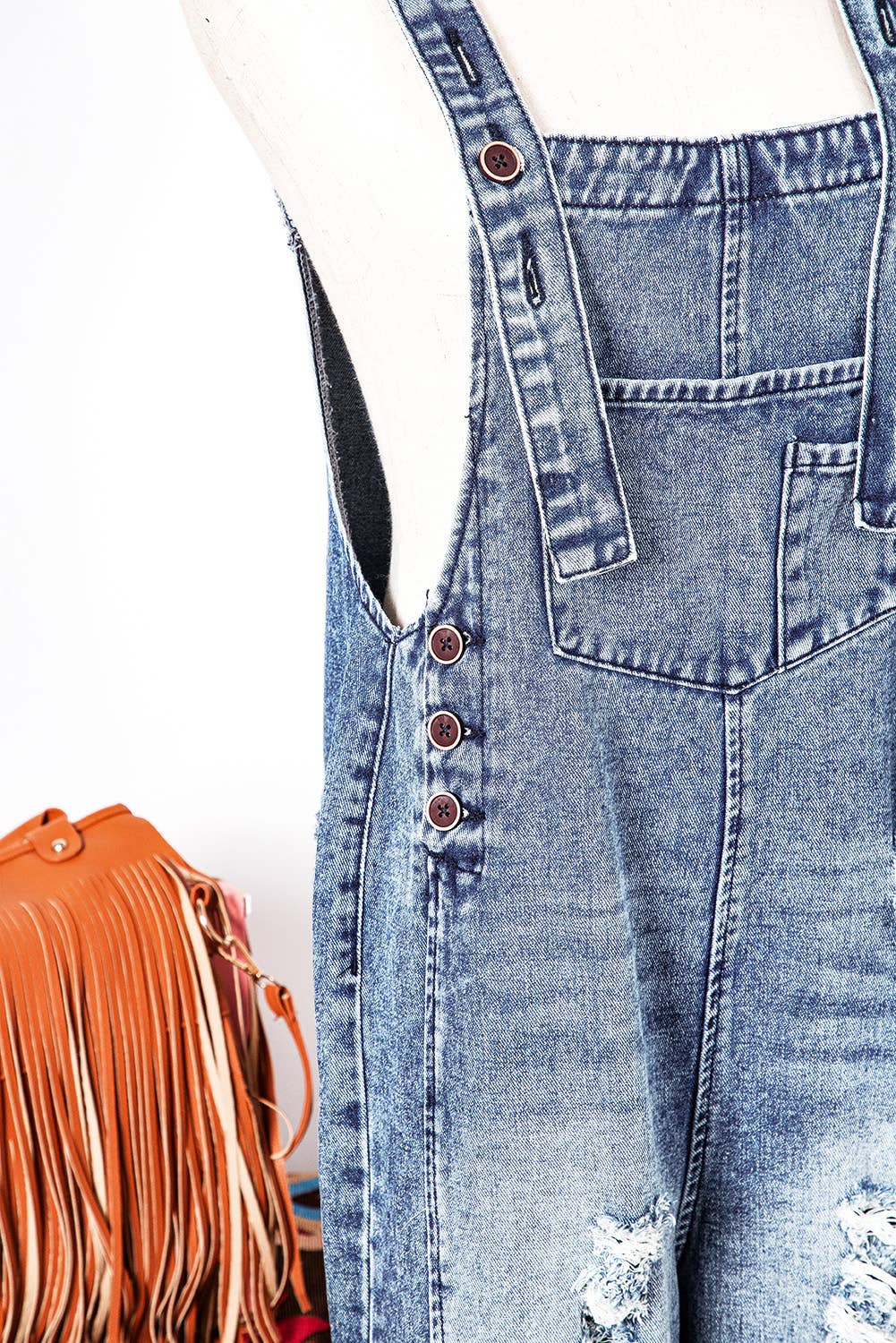 Rugged Chic Denim Overalls