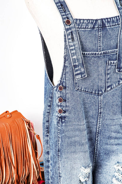 Rugged Chic Denim Overalls