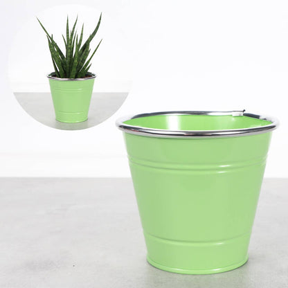 4" Solid Color Metal Pot Cover for Plants - 10 Color Options
