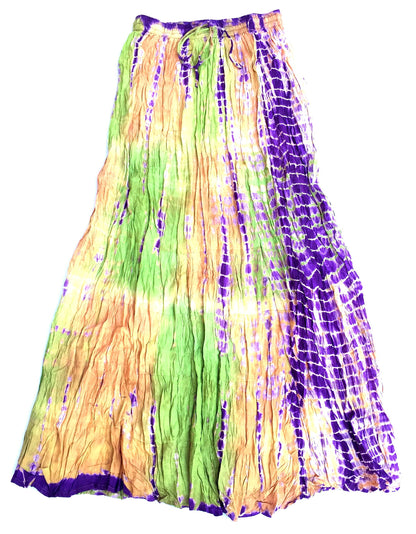 Women's Hippie Bohemian GypsyTie Dye Long Skirt - Assorted