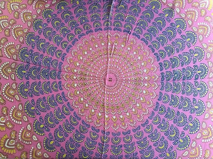 Block Printed Mandala Sarong Beach Cover Up Wrap Blanket