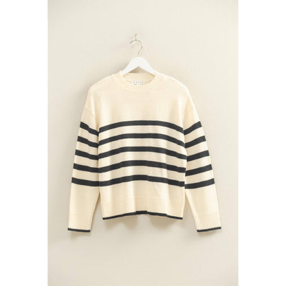 Striped Casual Crew Neck Soft Sweater
