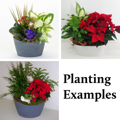 Oval Boat Planter - Plastic - 11" Long