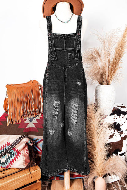 Rugged Chic Denim Overalls