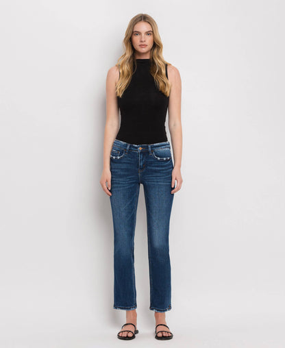 MID RISE ANKLE SLIM STRAIGHT JEANS F4999