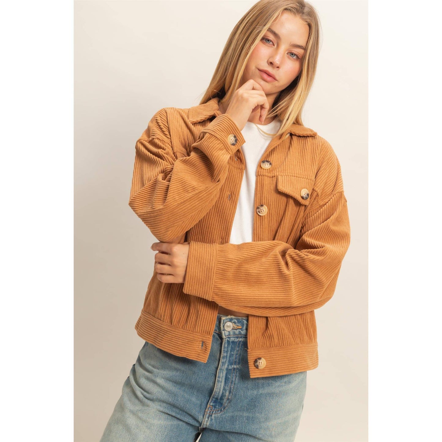 Corduroy Flap Pocket Jacket