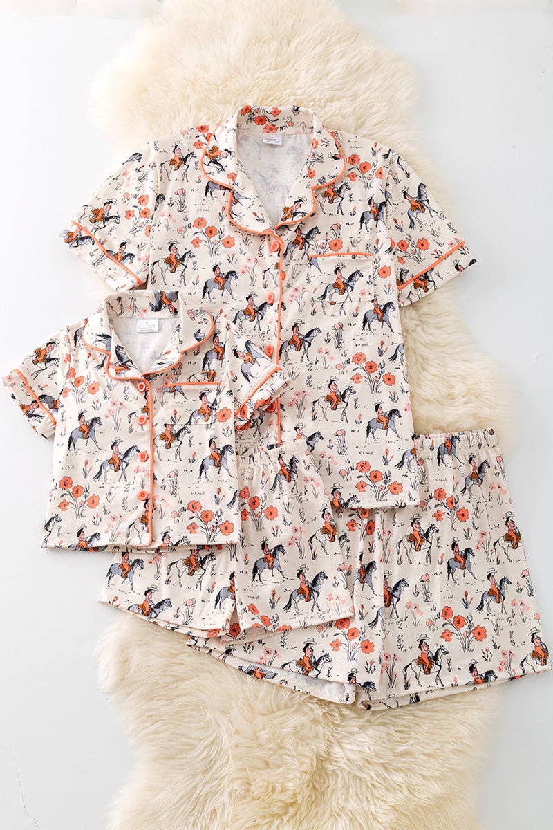 (GIRLS) Floral western pajamas. PJG50296 AMY