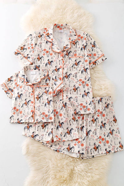 (GIRLS) Floral western pajamas. PJG50296 AMY