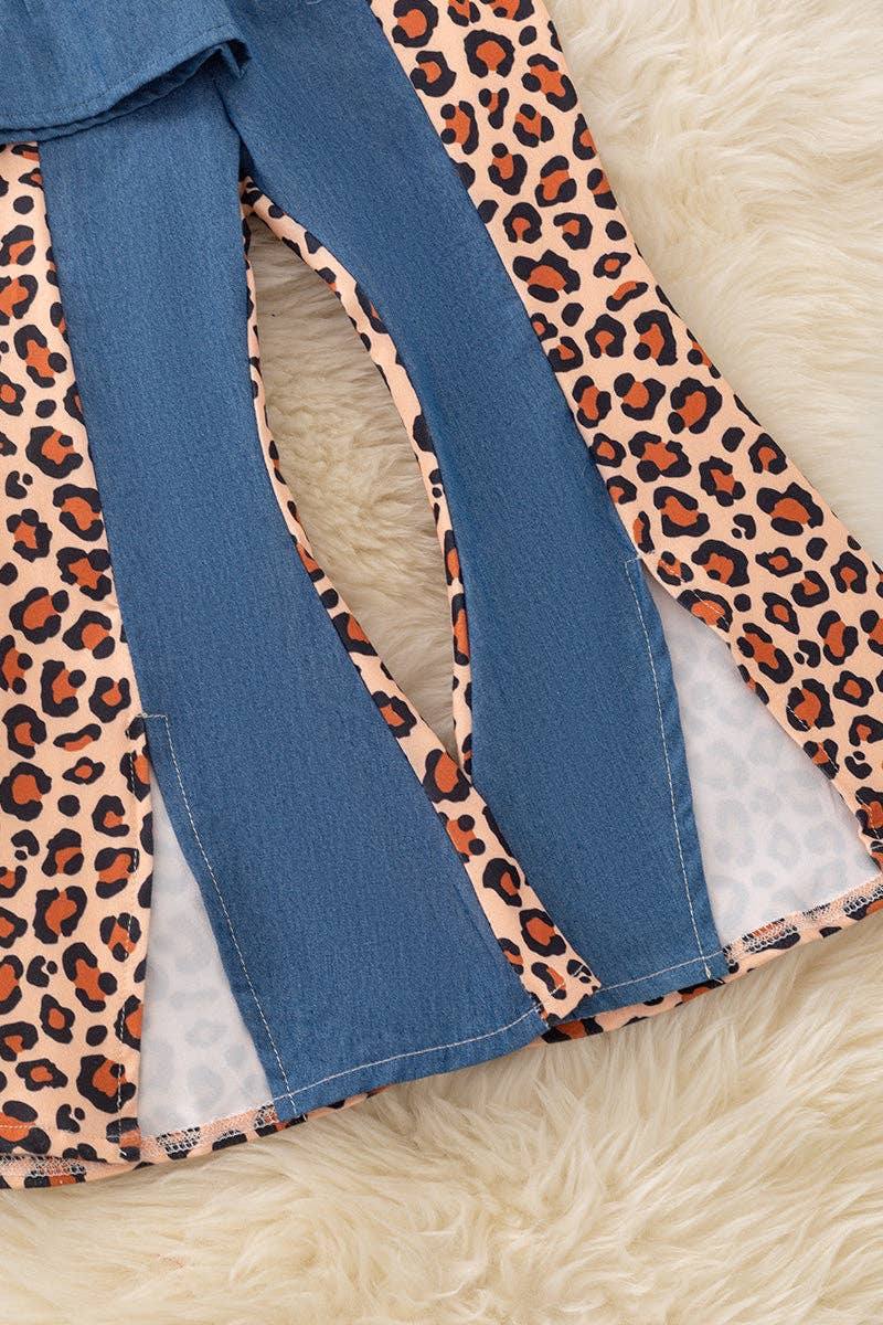 Cheetah printed girls 2 piece set. DRG53652 JEAN