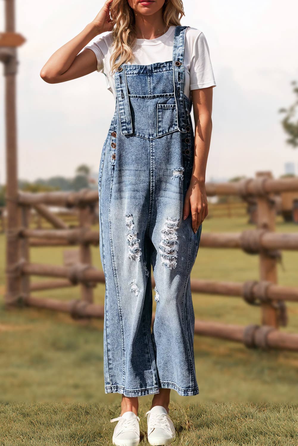 Rugged Chic Denim Overalls