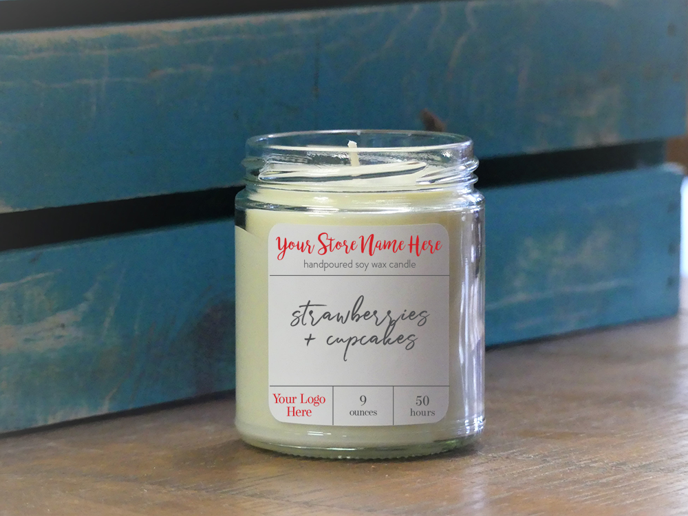 9 oz. Jars - Your Business Name + Small Logo | Fall Scents