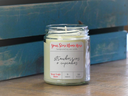 9 oz. Jars - Your Business Name + Small Logo | Fall Scents