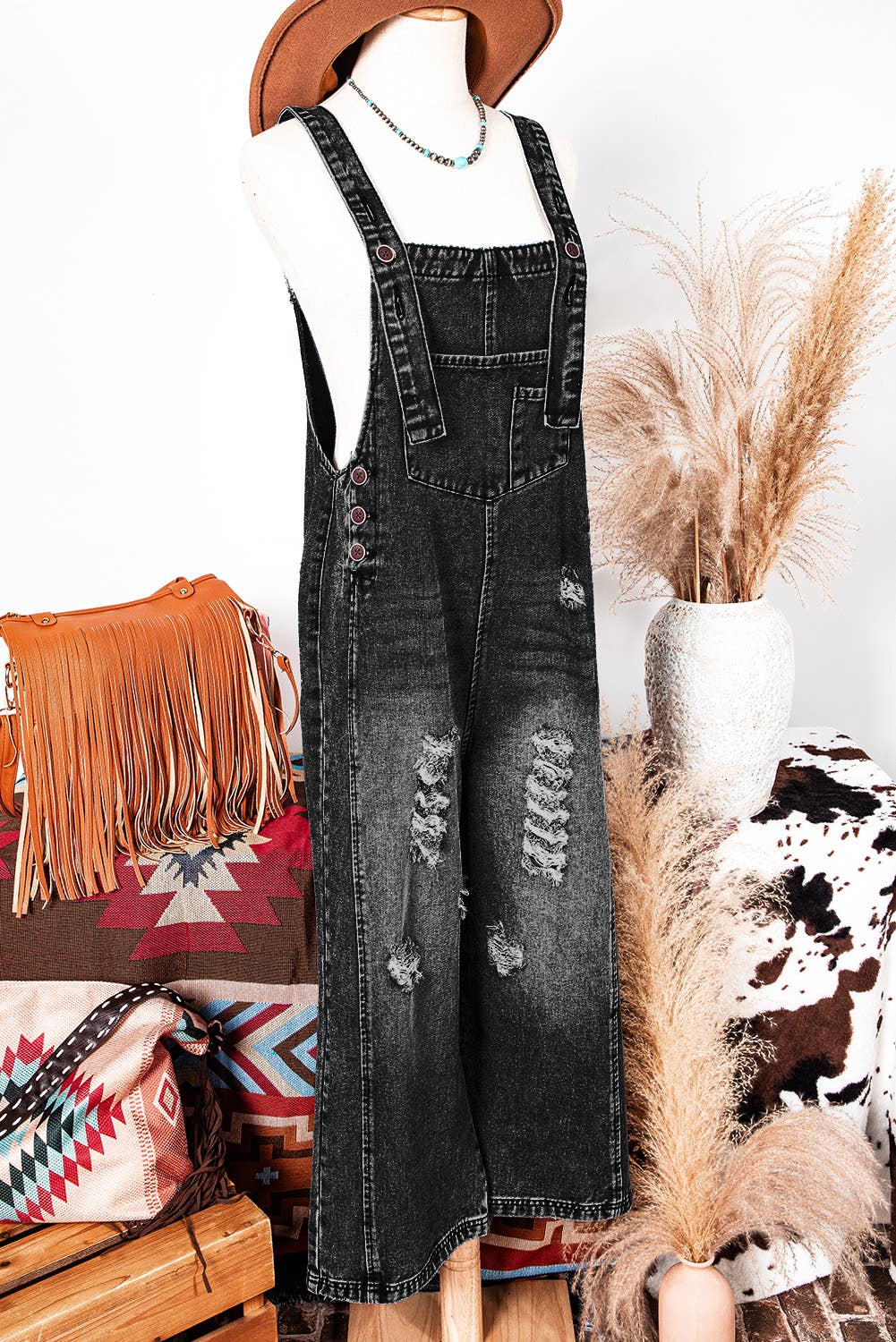 Rugged Chic Denim Overalls