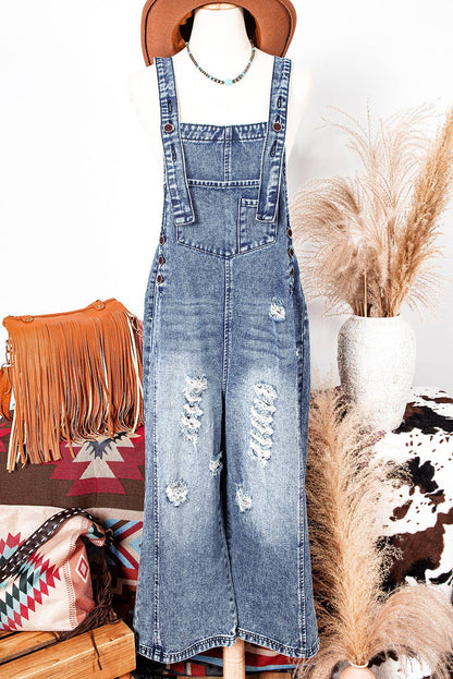 Rugged Chic Denim Overalls