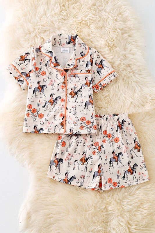 (GIRLS) Floral western pajamas. PJG50296 AMY