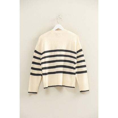 Striped Casual Crew Neck Soft Sweater