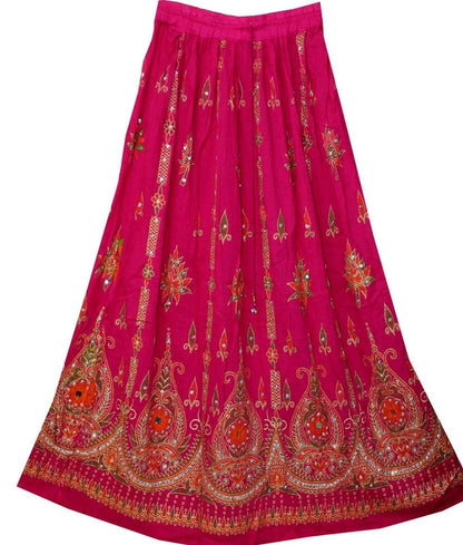 Women's Hippie Bohemian Gypsy Sequin Long Skirt - Assorted