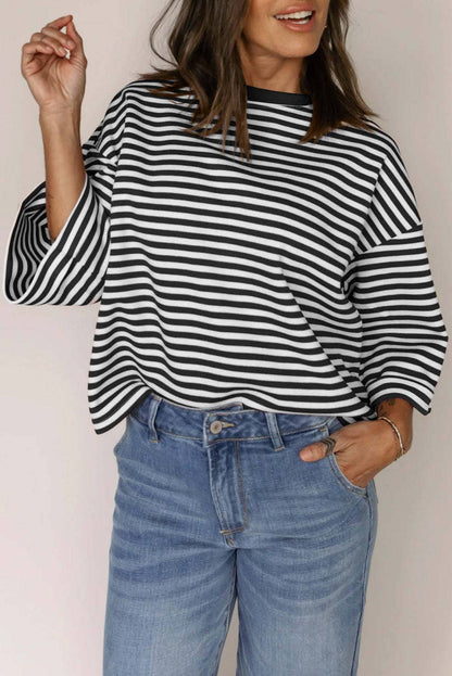 Green Striped Knit Back Bow Tie Open Back Top Women