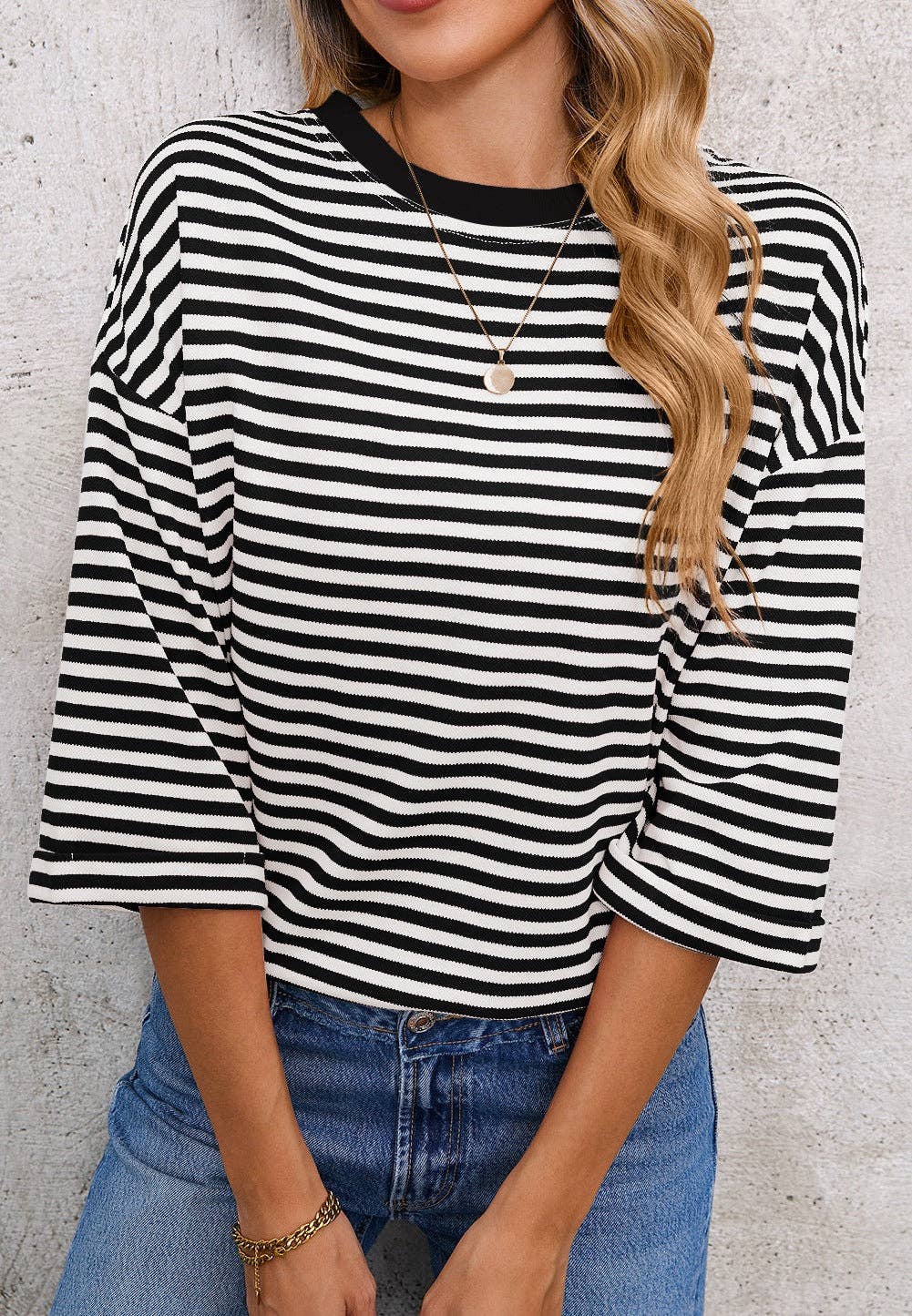 Green Striped Knit Back Bow Tie Open Back Top Women