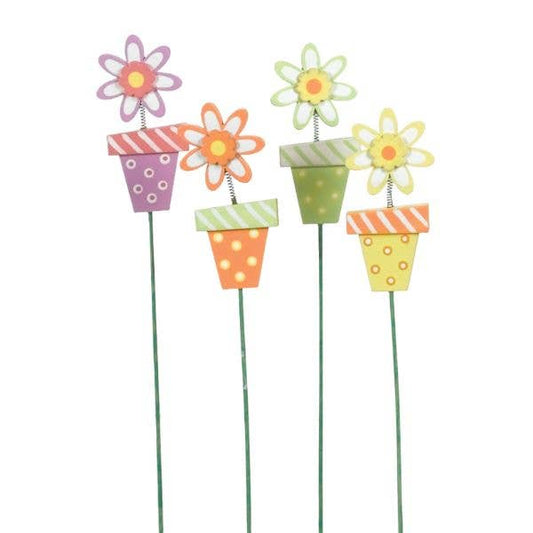 Dancing Flower Plant Picks - 4 Colors