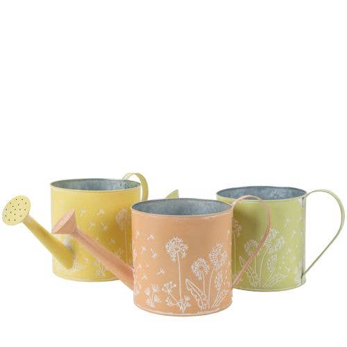 Dandelion Design Metal Pot For Houseplants - 4" Size