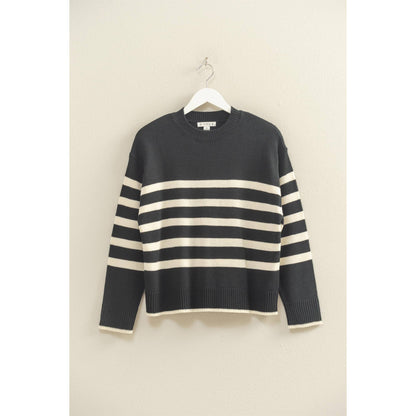 Striped Casual Crew Neck Soft Sweater